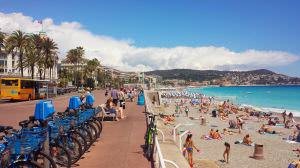 Promenada Anglików i plaża w Nicei