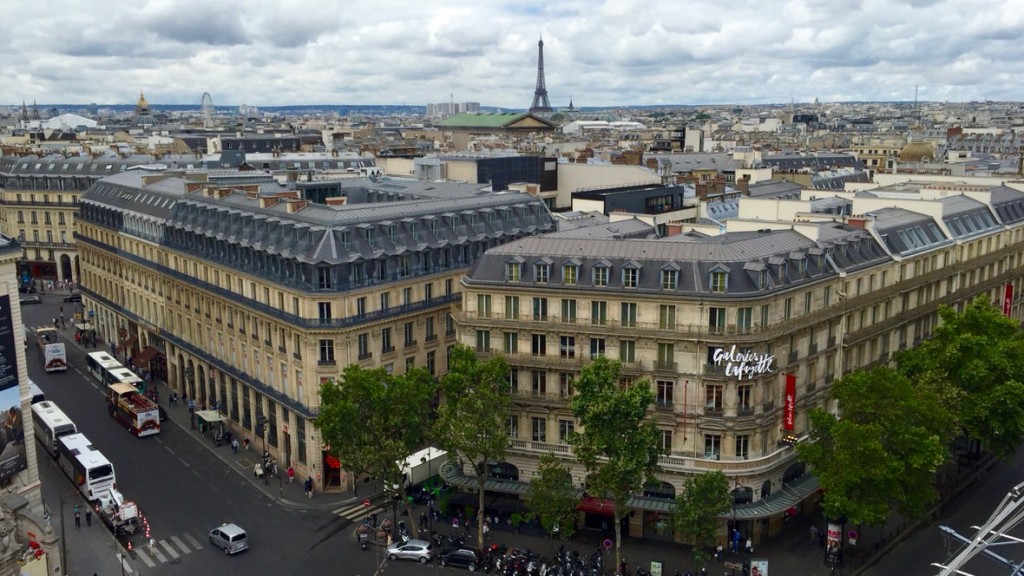 Panorama Paryża z galerii Lafayette