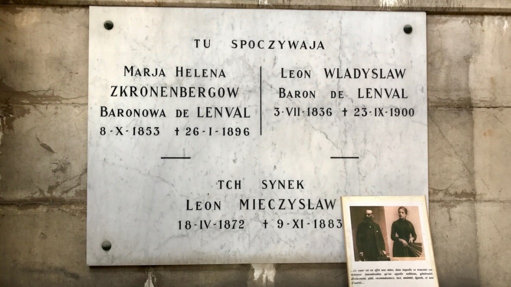 Tablica na grobowcu rodziny Lenval w Nicei, Wzgórze Zamkowe.