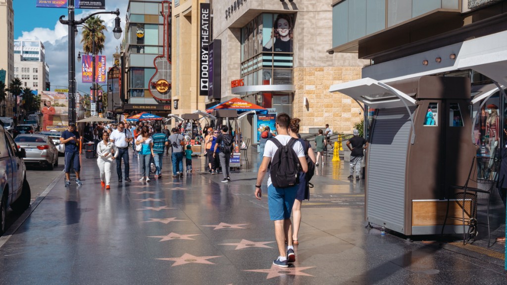 Walk of Fame w Hollywood, Los Angeles, Kalifornia