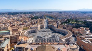 Widok z kopuły Bazyliki św. Piotra w Watykanie