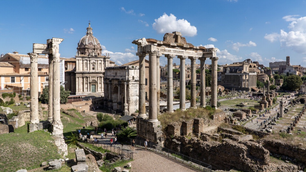 Widok na Forum Romanum z Kapitolu