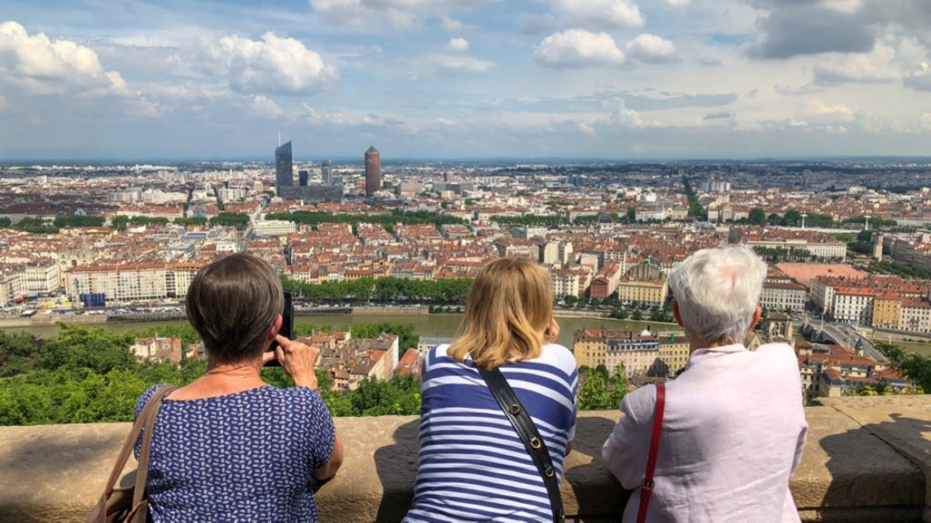 Panorama miasta ze wzgórza Fourvière